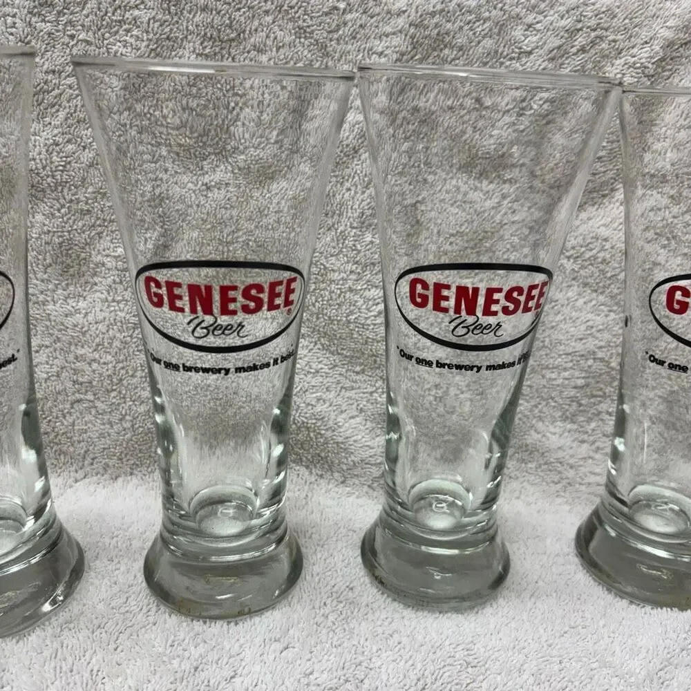 4 Vintage Genesee Beer Glasses